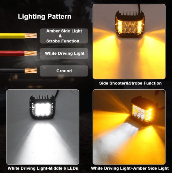 Automotive 2x Car Sides LED Dual Color - Branwell & Co
