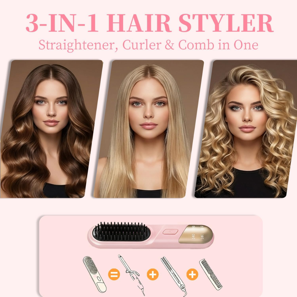 Go Brush Pro - Cordless Hair Straightener
