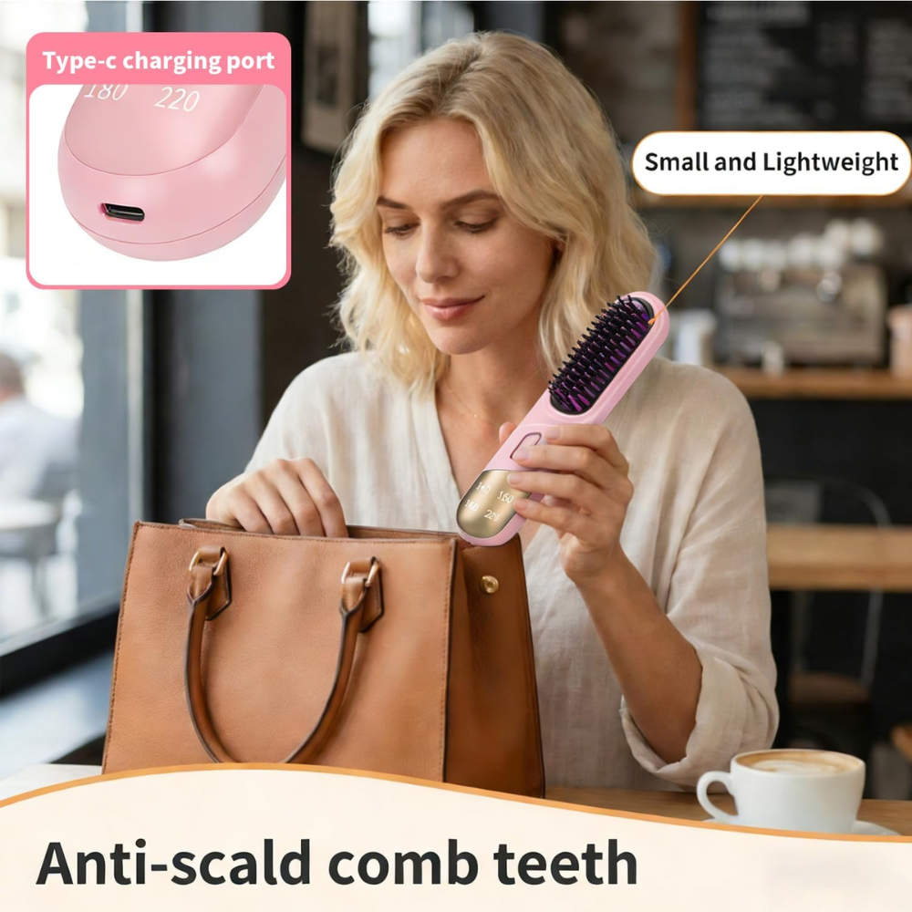 Go Brush Pro - Cordless Hair Straightener