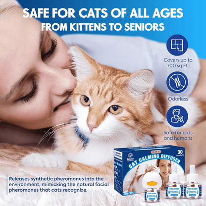 Cat Calming Pheromones Diffuser - 3 - in - 1 Kit for Stress Relief - Branwell & Co
