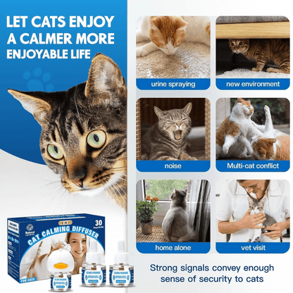Cat Calming Pheromones Diffuser - 3 - in - 1 Kit for Stress Relief - Branwell & Co