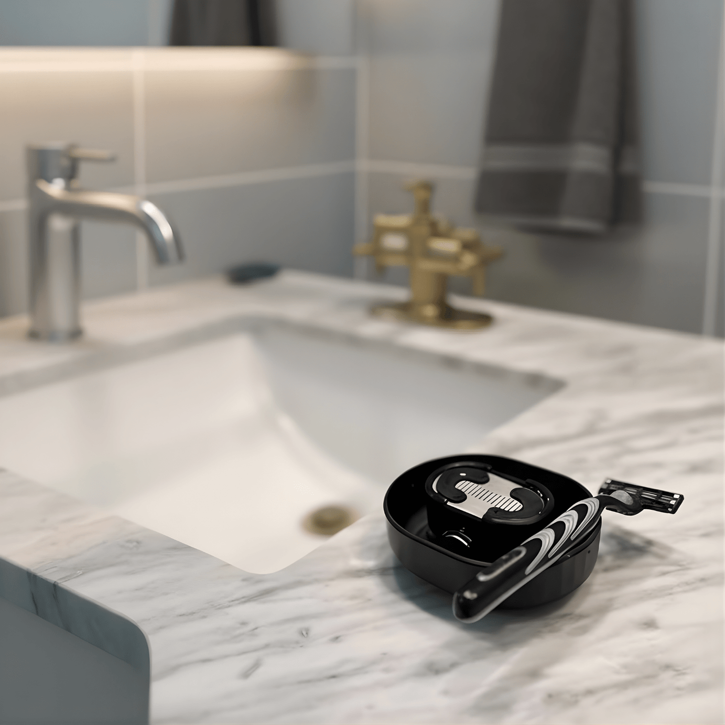 Razor Rinser – Manual Shaver Cleaner for All Razors, No Electricity Required - Branwell & Co